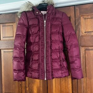 Juicy Couture down jacket with fur hood
